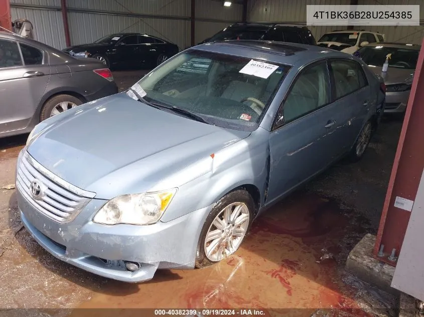 2008 Toyota Avalon Limited VIN: 4T1BK36B28U254385 Lot: 40382399