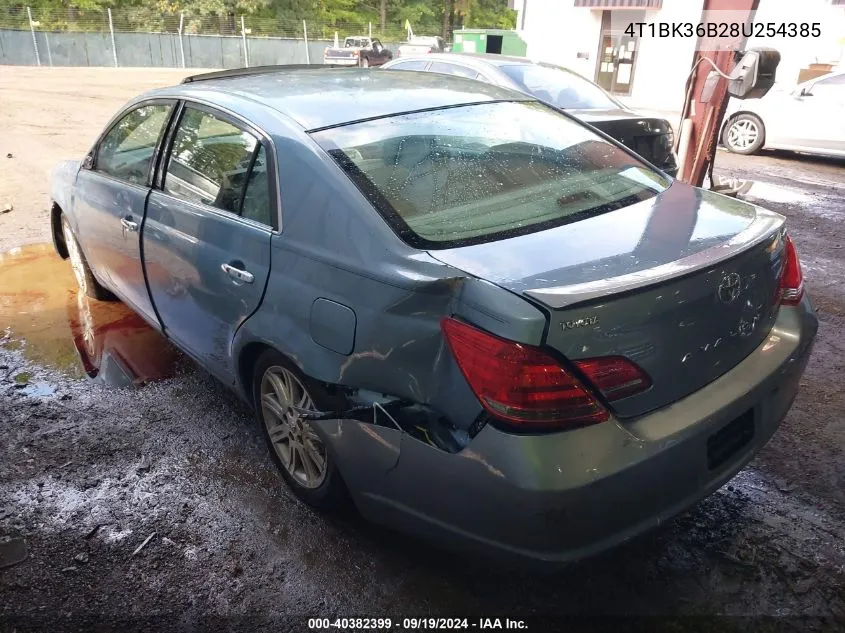 2008 Toyota Avalon Limited VIN: 4T1BK36B28U254385 Lot: 40382399