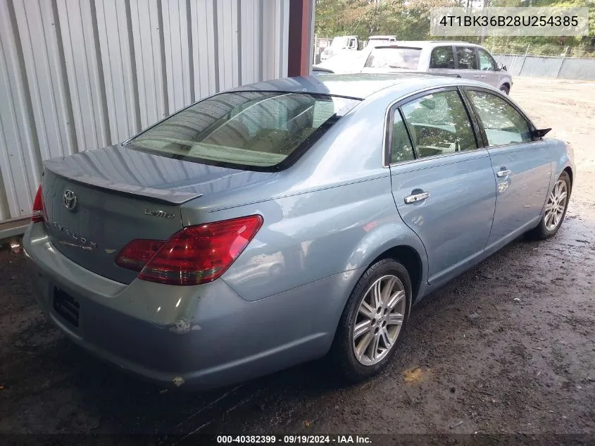 2008 Toyota Avalon Limited VIN: 4T1BK36B28U254385 Lot: 40382399