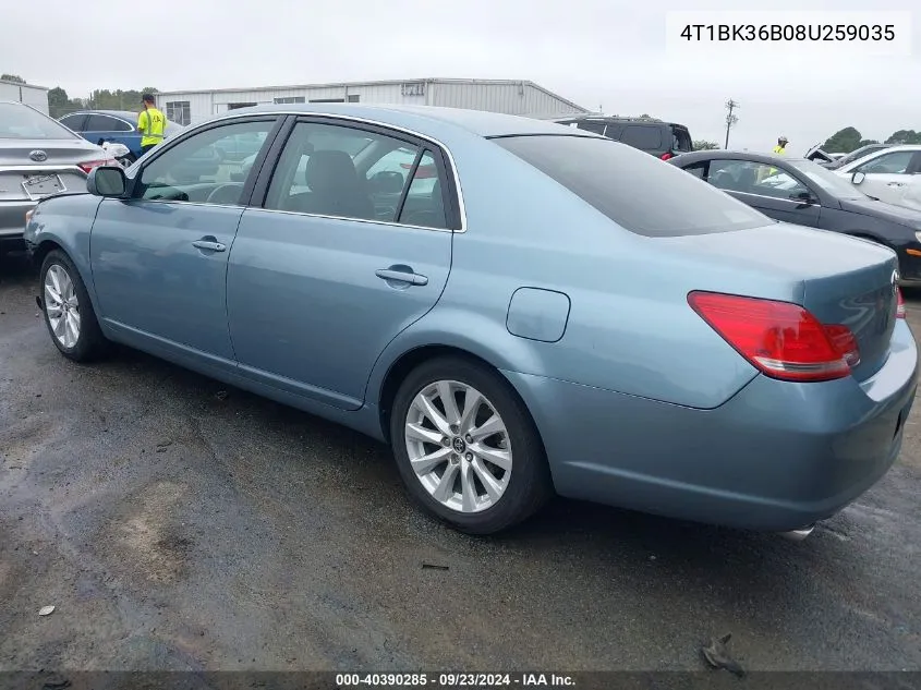 2008 Toyota Avalon Xls VIN: 4T1BK36B08U259035 Lot: 40390285