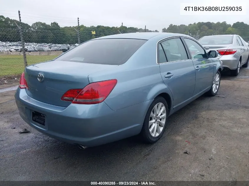 2008 Toyota Avalon Xls VIN: 4T1BK36B08U259035 Lot: 40390285