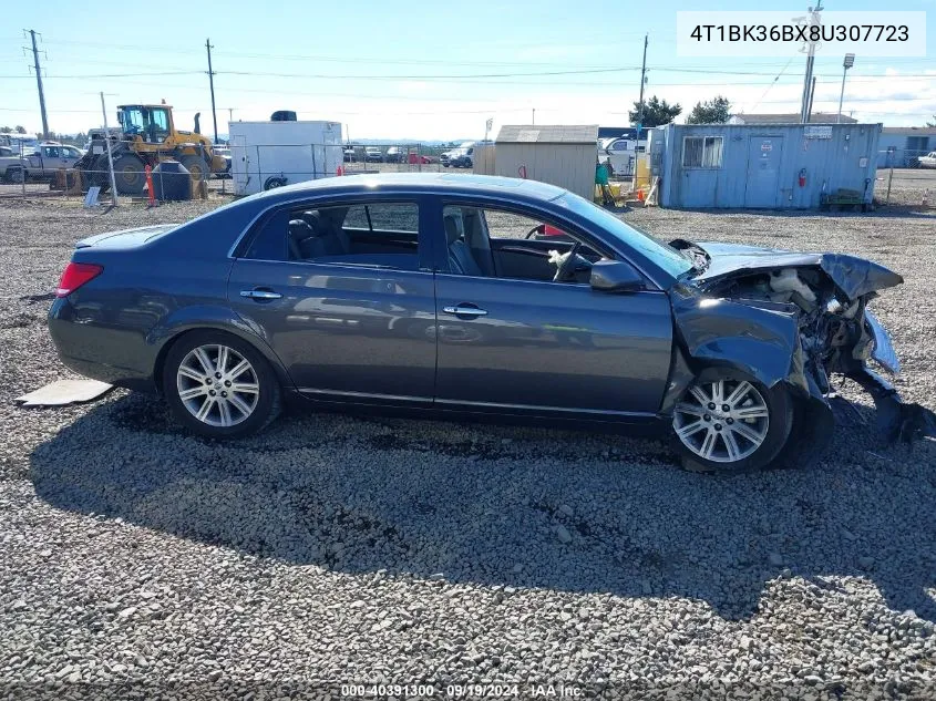 2008 Toyota Avalon Limited VIN: 4T1BK36BX8U307723 Lot: 40391300