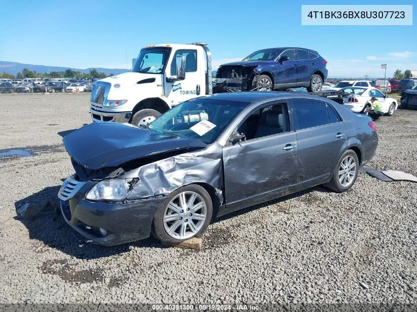 2008 Toyota Avalon Limited VIN: 4T1BK36BX8U307723 Lot: 40391300