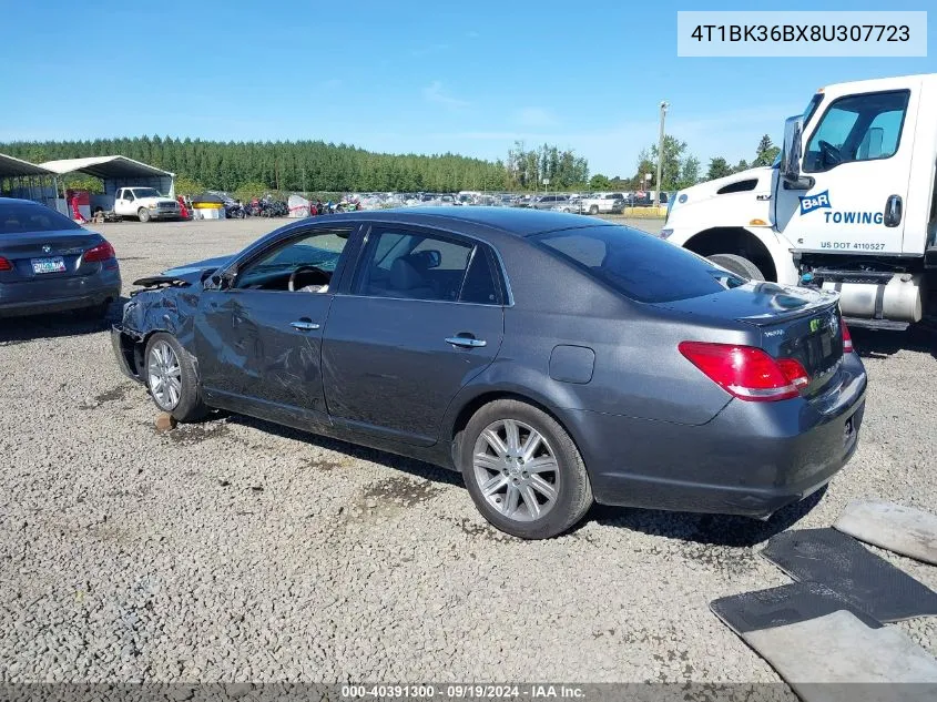 2008 Toyota Avalon Limited VIN: 4T1BK36BX8U307723 Lot: 40391300