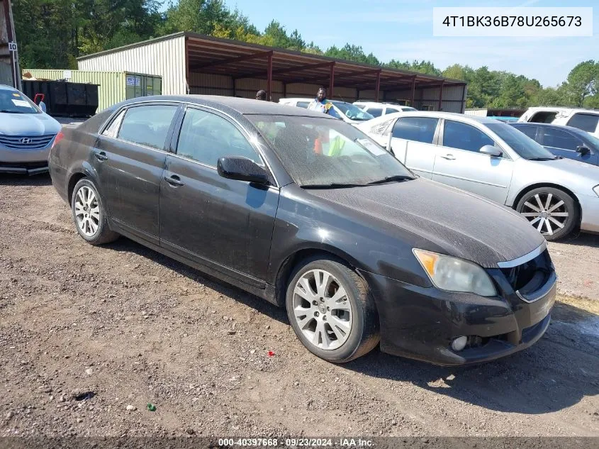 2008 Toyota Avalon Touring VIN: 4T1BK36B78U265673 Lot: 40397668