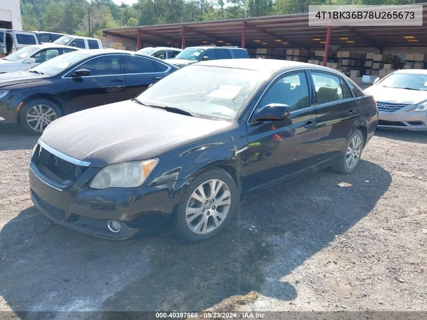 2008 Toyota Avalon Touring VIN: 4T1BK36B78U265673 Lot: 40397668