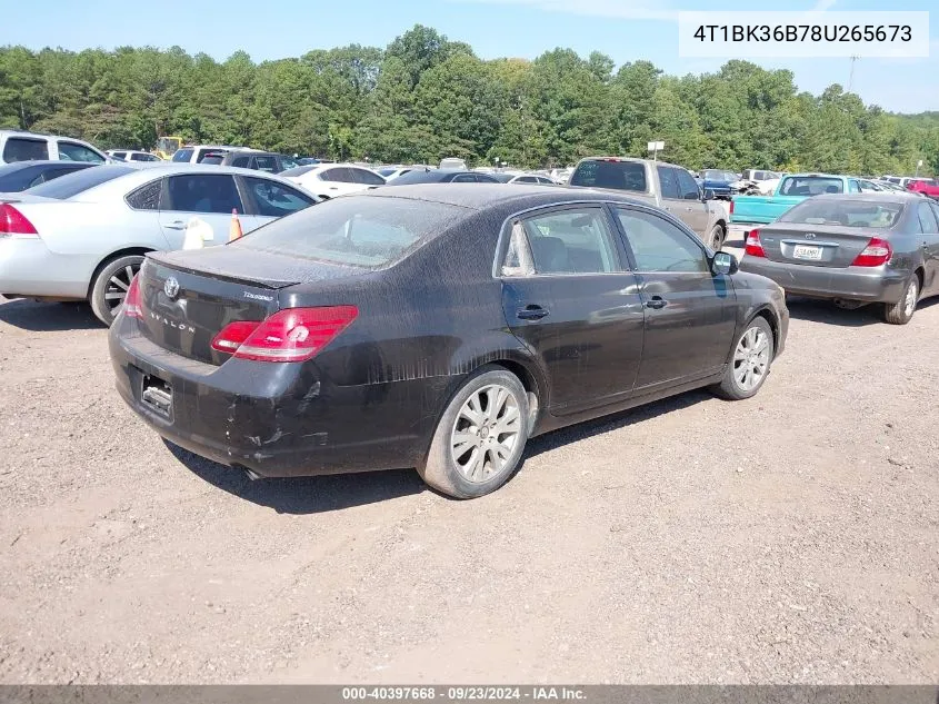 2008 Toyota Avalon Touring VIN: 4T1BK36B78U265673 Lot: 40397668