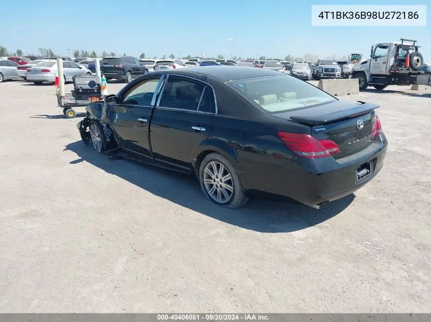 2008 Toyota Avalon Limited VIN: 4T1BK36B98U272186 Lot: 40406081