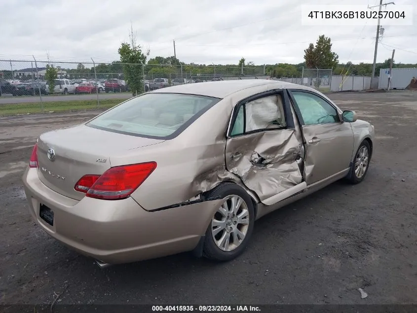 2008 Toyota Avalon Xls VIN: 4T1BK36B18U257004 Lot: 40415935