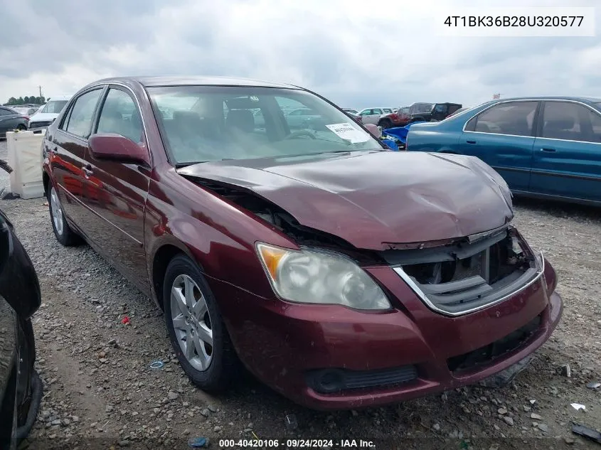 2008 Toyota Avalon Xl VIN: 4T1BK36B28U320577 Lot: 40420106