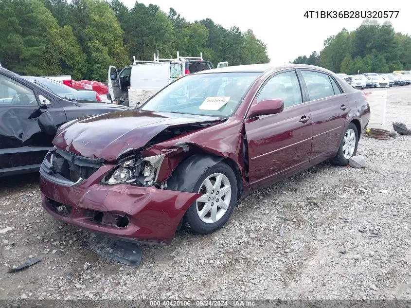 2008 Toyota Avalon Xl VIN: 4T1BK36B28U320577 Lot: 40420106