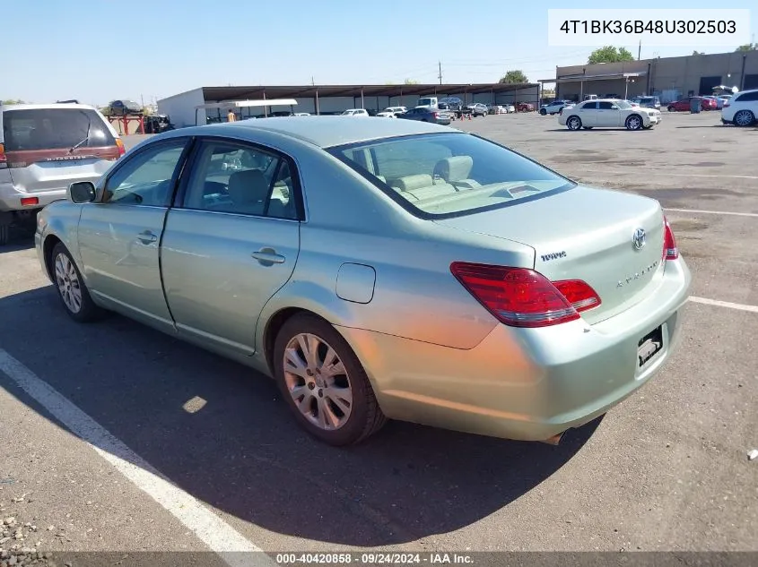 2008 Toyota Avalon Xls VIN: 4T1BK36B48U302503 Lot: 40420858