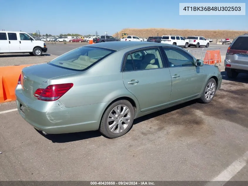 2008 Toyota Avalon Xls VIN: 4T1BK36B48U302503 Lot: 40420858