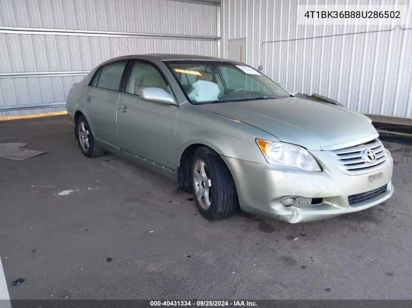 2008 Toyota Avalon Xls VIN: 4T1BK36B88U286502 Lot: 40431334