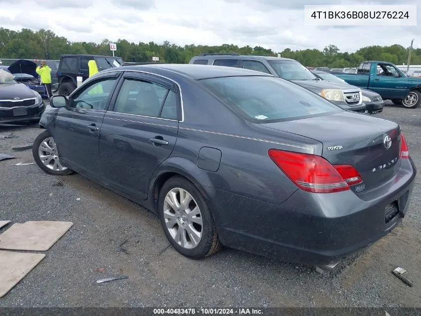 2008 Toyota Avalon Xls VIN: 4T1BK36B08U276224 Lot: 40483478