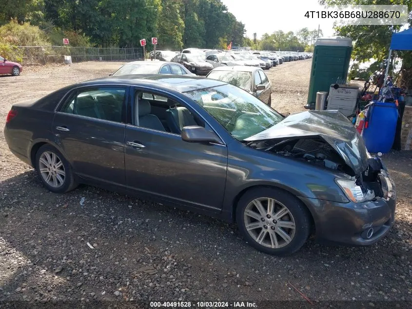 2008 Toyota Avalon Limited VIN: 4T1BK36B68U288670 Lot: 40491528