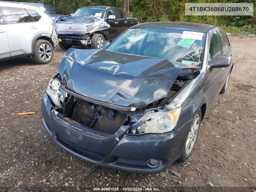 2008 Toyota Avalon Limited VIN: 4T1BK36B68U288670 Lot: 40491528