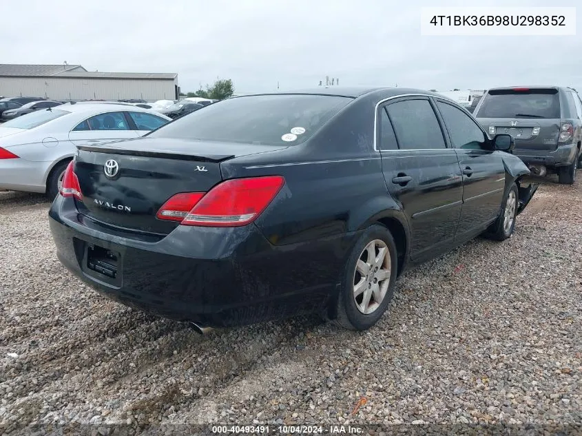 2008 Toyota Avalon Xl VIN: 4T1BK36B98U298352 Lot: 40493491