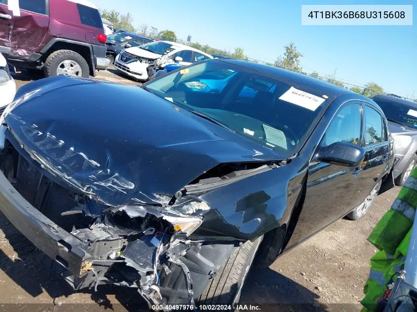 2008 Toyota Avalon Touring VIN: 4T1BK36B68U315608 Lot: 40497976