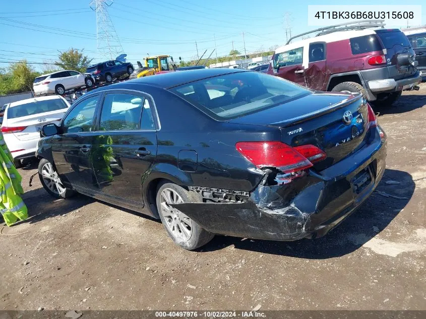 2008 Toyota Avalon Touring VIN: 4T1BK36B68U315608 Lot: 40497976