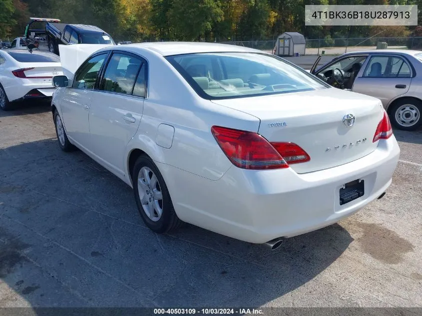 2008 Toyota Avalon Xl VIN: 4T1BK36B18U287913 Lot: 40503109