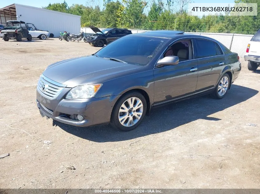 2008 Toyota Avalon Xls VIN: 4T1BK36BX8U262718 Lot: 40546506