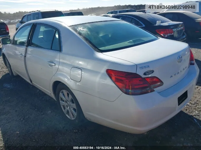 2008 Toyota Avalon Xl VIN: 4T1BK36B98U298948 Lot: 40583194