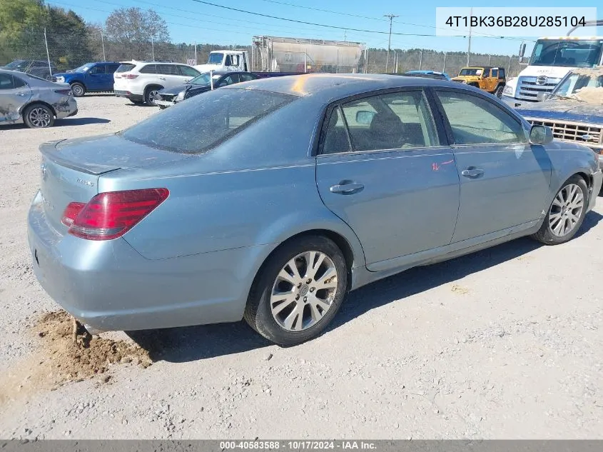 2008 Toyota Avalon Touring VIN: 4T1BK36B28U285104 Lot: 40583588