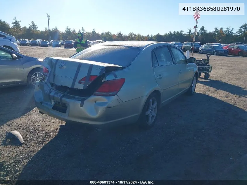 2008 Toyota Avalon Xls VIN: 4T1BK36B58U281970 Lot: 40601374