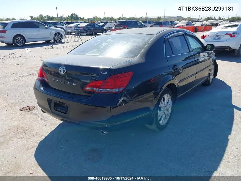 2008 Toyota Avalon Xls VIN: 4T1BK36B28U299181 Lot: 40619985