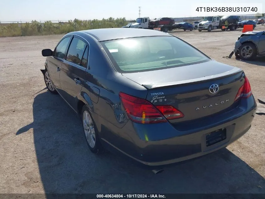 2008 Toyota Avalon Xls VIN: 4T1BK36B38U310740 Lot: 40634804