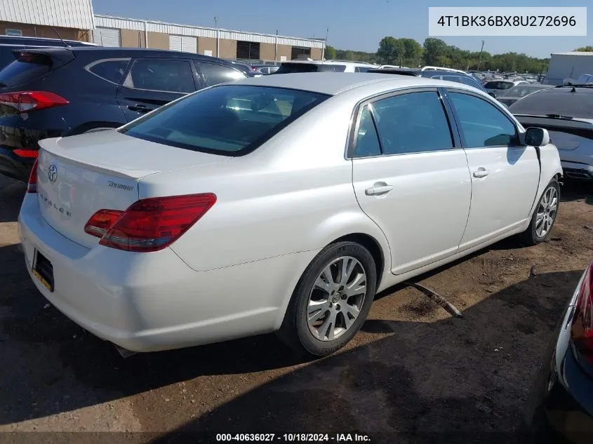 2008 Toyota Avalon Touring VIN: 4T1BK36BX8U272696 Lot: 40636027