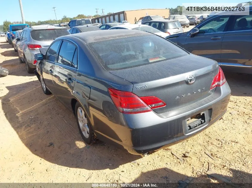 2008 Toyota Avalon Xl/Xls/Touring/Limited VIN: 4T1BK36B48U262763 Lot: 40645780