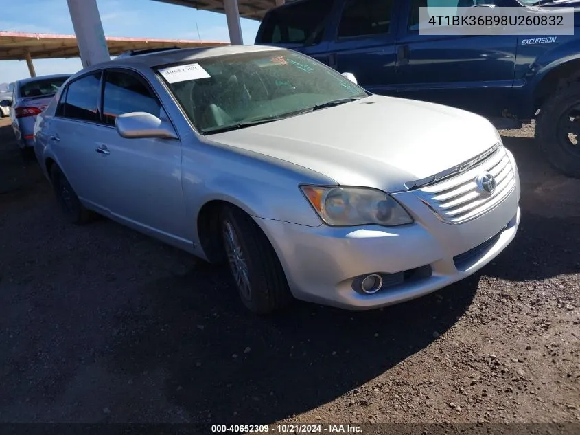 2008 Toyota Avalon Limited VIN: 4T1BK36B98U260832 Lot: 40652309