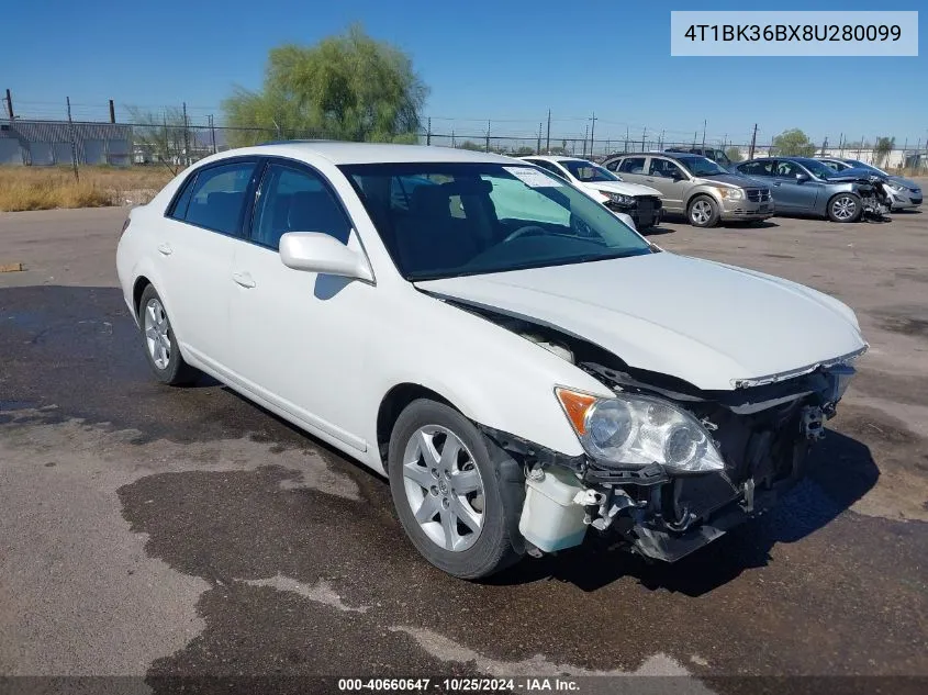 2008 Toyota Avalon Xl VIN: 4T1BK36BX8U280099 Lot: 40660647