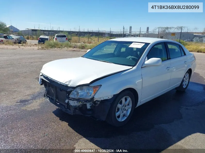 2008 Toyota Avalon Xl VIN: 4T1BK36BX8U280099 Lot: 40660647