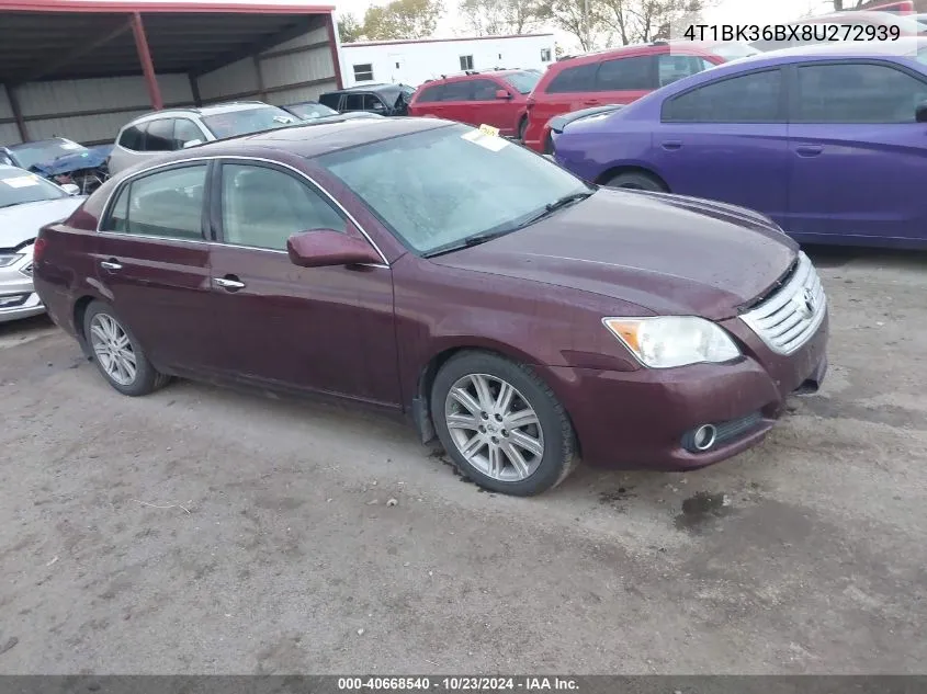 2008 Toyota Avalon Limited VIN: 4T1BK36BX8U272939 Lot: 40668540