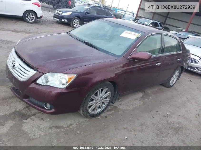 2008 Toyota Avalon Limited VIN: 4T1BK36BX8U272939 Lot: 40668540