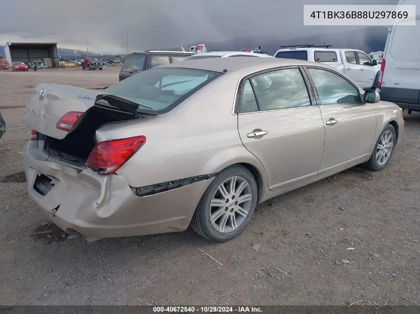 2008 Toyota Avalon Limited VIN: 4T1BK36B88U297869 Lot: 40672540