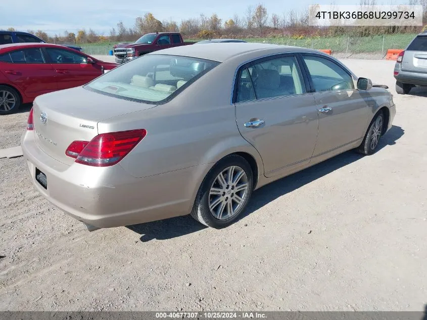 2008 Toyota Avalon Limited VIN: 4T1BK36B68U299734 Lot: 40677307