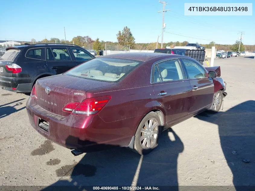 2008 Toyota Avalon Limited VIN: 4T1BK36B48U313498 Lot: 40690485