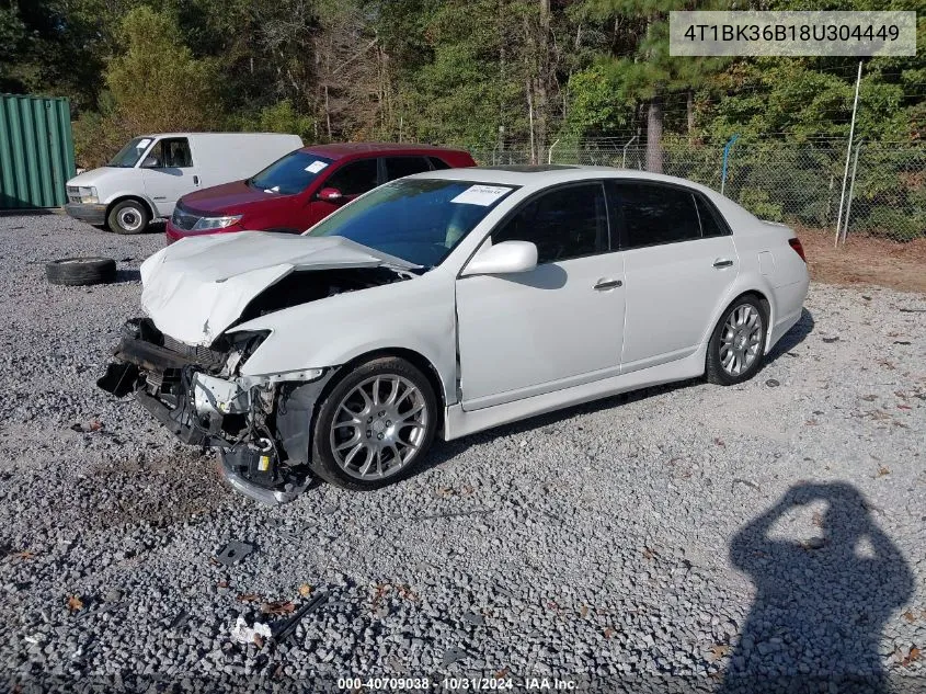 2008 Toyota Avalon Limited VIN: 4T1BK36B18U304449 Lot: 40709038