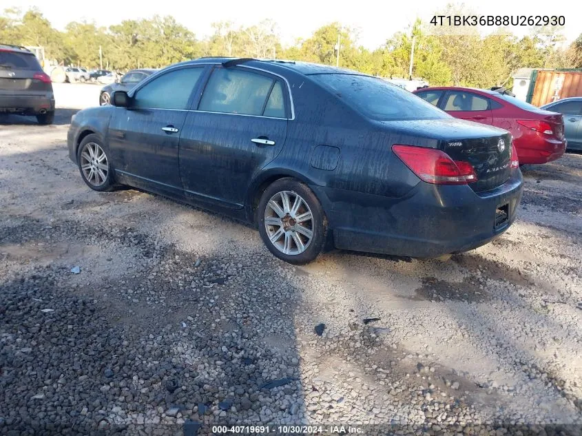 2008 Toyota Avalon Limited VIN: 4T1BK36B88U262930 Lot: 40719691