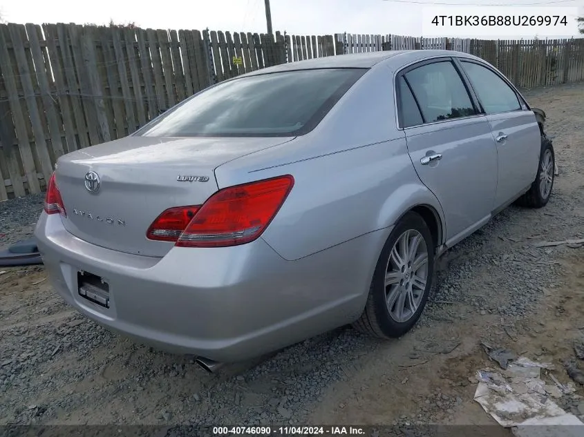 2008 Toyota Avalon Limited VIN: 4T1BK36B88U269974 Lot: 40746090