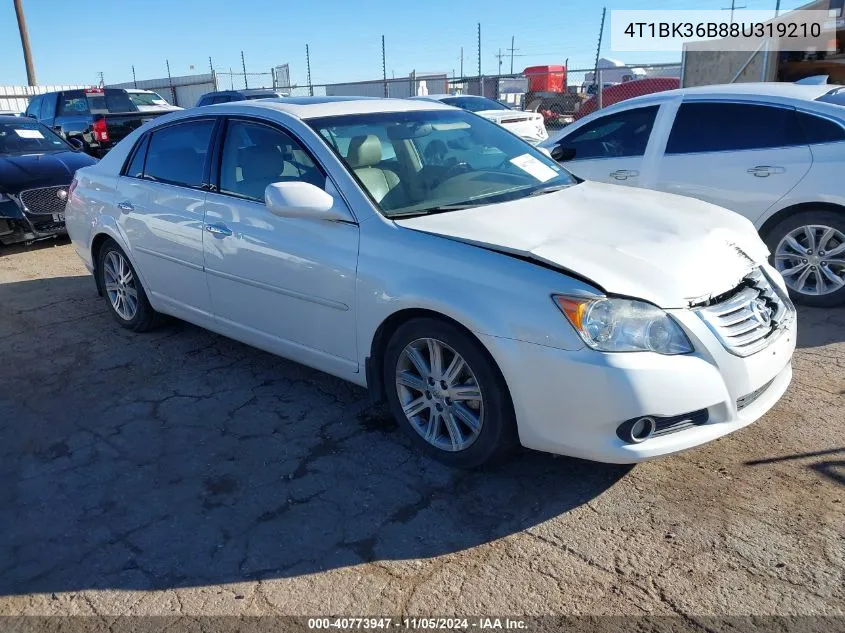 2008 Toyota Avalon Limited VIN: 4T1BK36B88U319210 Lot: 40773947