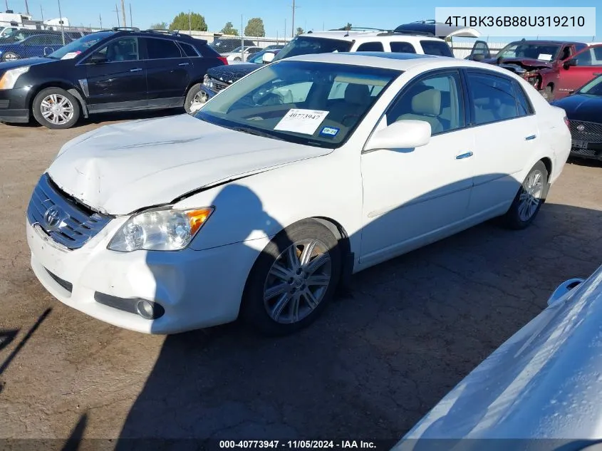 2008 Toyota Avalon Limited VIN: 4T1BK36B88U319210 Lot: 40773947