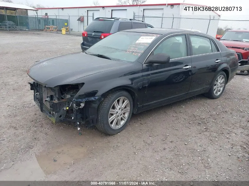 2008 Toyota Avalon Limited VIN: 4T1BK36B28U280713 Lot: 40791568