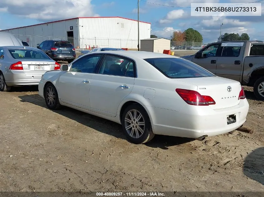 2008 Toyota Avalon Limited VIN: 4T1BK36B68U273313 Lot: 40809257