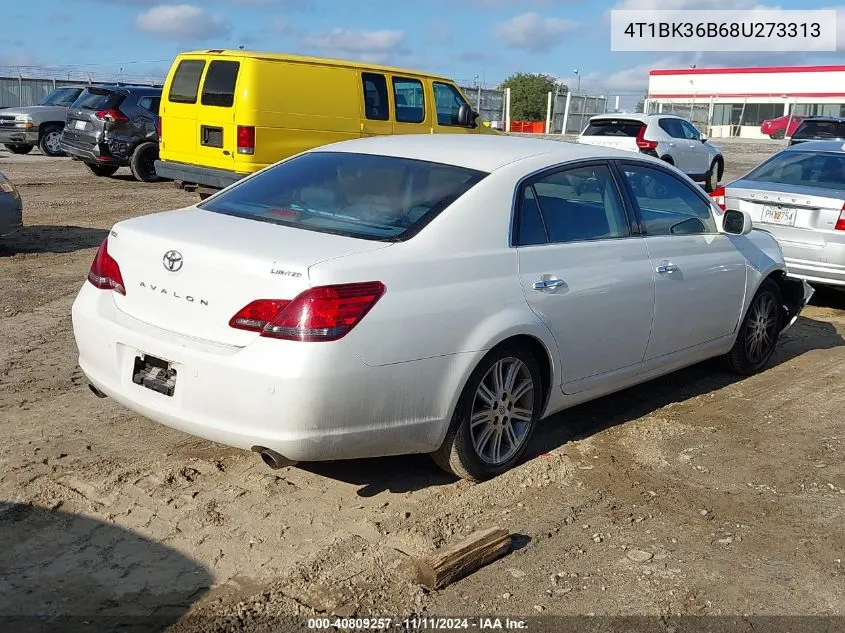 2008 Toyota Avalon Limited VIN: 4T1BK36B68U273313 Lot: 40809257