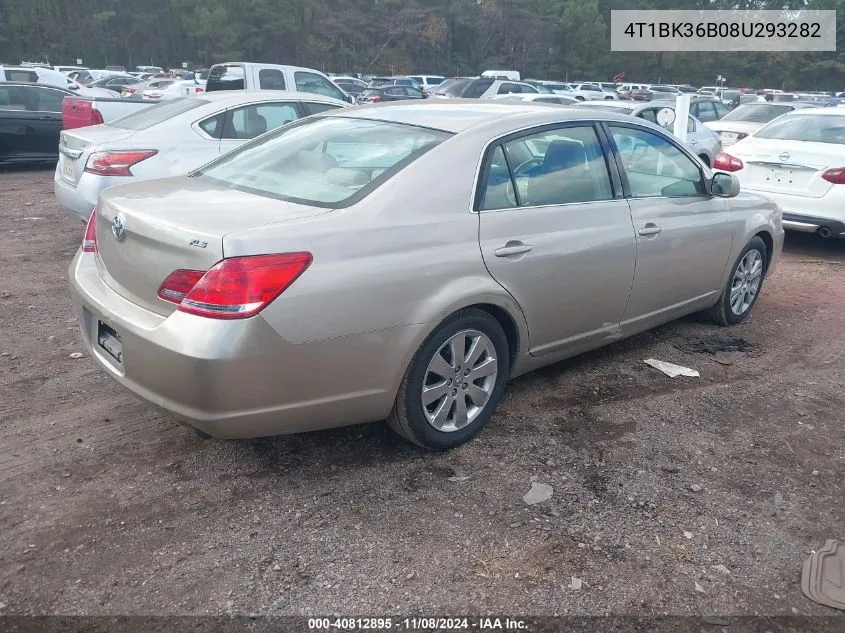 2008 Toyota Avalon Xls VIN: 4T1BK36B08U293282 Lot: 40812895